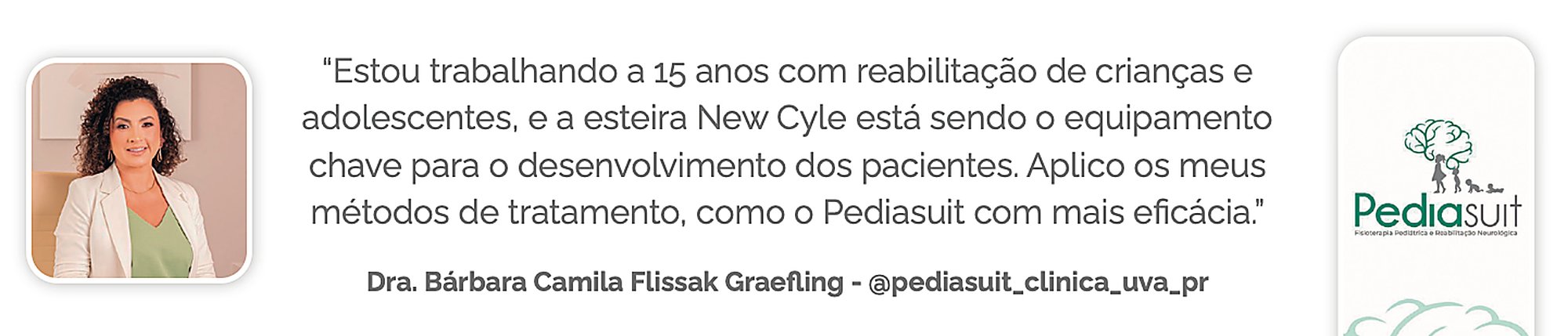 Depoimento Dra. Bárbara Camila — Pediasuit